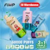 FIHP 60k Puffs 3 in 1 Triple Flavors Disposable Vape 60000 EU Warehouse