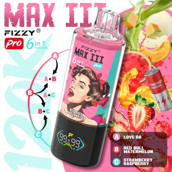 Fizzy 120k Puffs 6 in 1 Max III Pro Best Disposable Vape 120000 Free Shipping EU Warehouse 11 Fizzy 120k Puffs 6 in 1 Max III Pro Best Disposable Vape 120000 Free Shipping EU Warehouse
