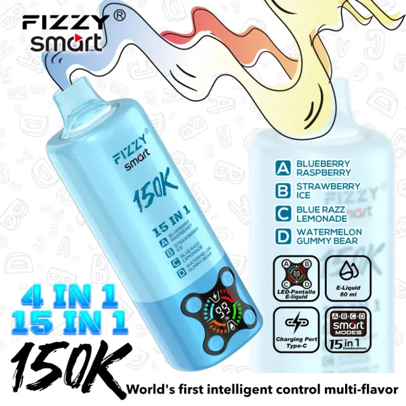 Flavor Fatigue? How the Fizzy 150K’s 15-in-1 Tech Solves Boredom for European Vapers 2 Fizzy 150k Puffs 15 in 1 Flavors Disposable Vape 150000 Free Shipping EU Warehouse