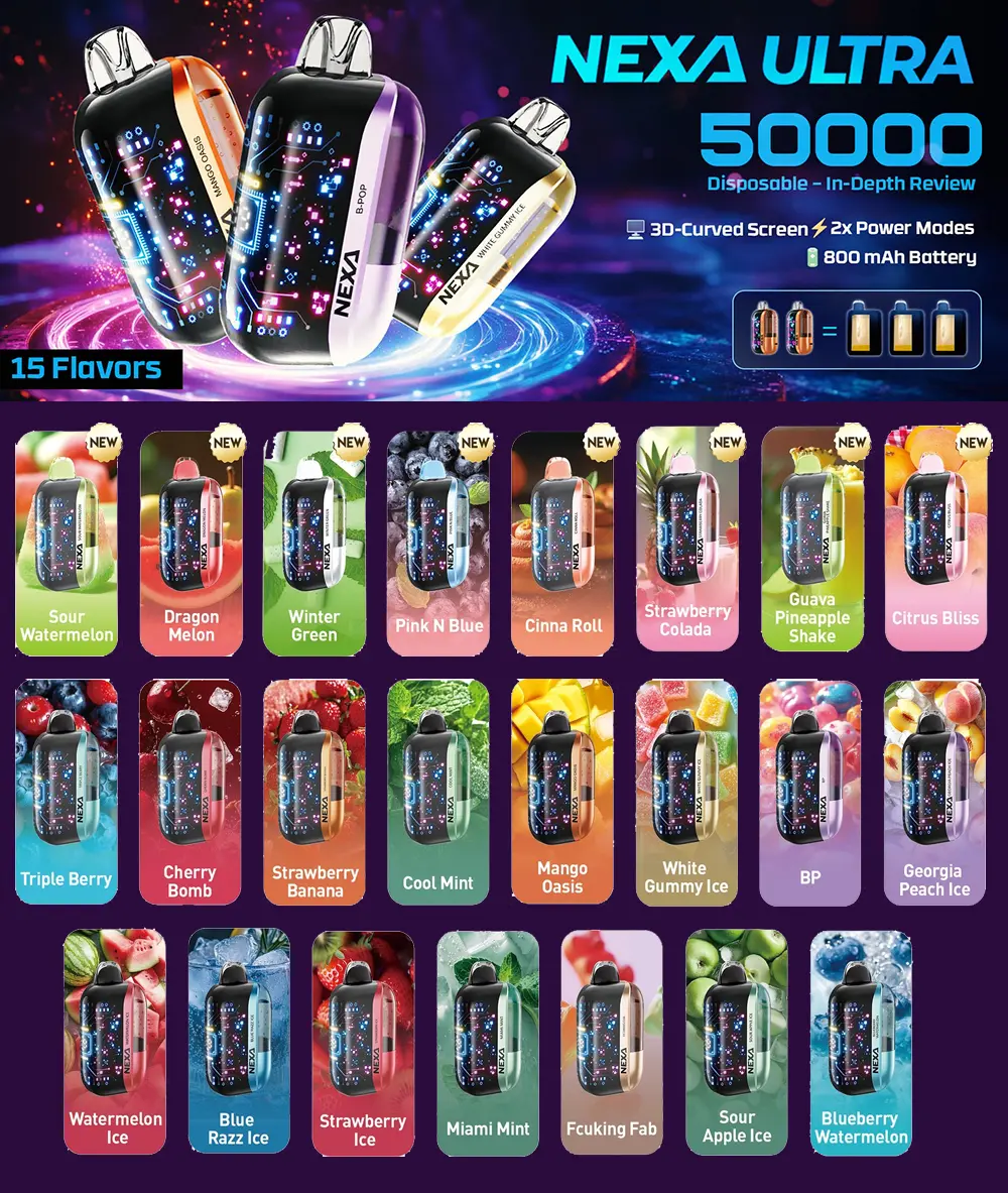 NEXA 50k Puffs Utral 50000 Crystal Disposable Vape With 20mg Nicotine Free Shipping 16 NEXA 50k Puffs Utral 50000 Crystal Disposable Vape With 20mg Nicotine Free Shipping