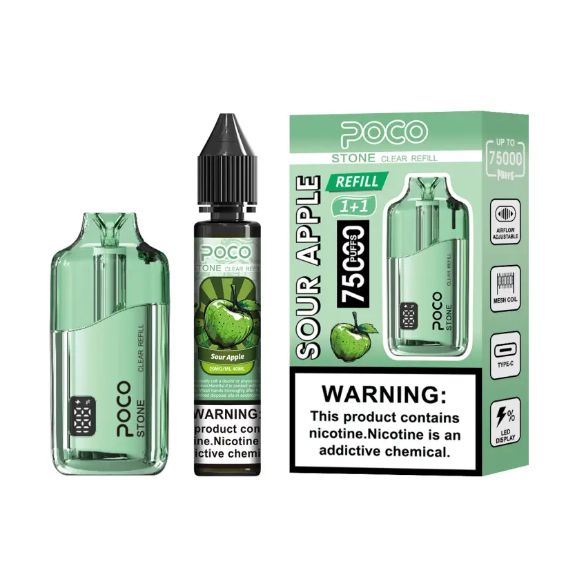 POCO 75k Puffs Stone Refillable Crystal Disposable Vape 75000 With 40ml Oil EU Warehouse 2 POCO 75k Puffs Stone Refillable Crystal Disposable Vape 75000 With 40ml Oil EU Warehouse