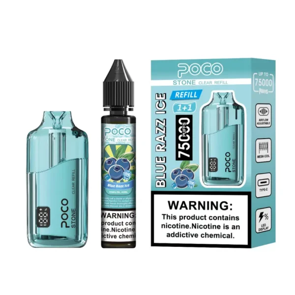 POCO 75k Puffs Stone Refillable Crystal Disposable Vape 75000 With 40ml Oil EU Warehouse 13 POCO 75k Puffs Stone Refillable Crystal Disposable Vape 75000 With 40ml Oil EU Warehouse