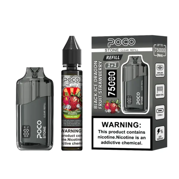 POCO 75k Puffs Stone Refillable Crystal Disposable Vape 75000 With 40ml Oil EU Warehouse 11 POCO 75k Puffs Stone Refillable Crystal Disposable Vape 75000 With 40ml Oil EU Warehouse