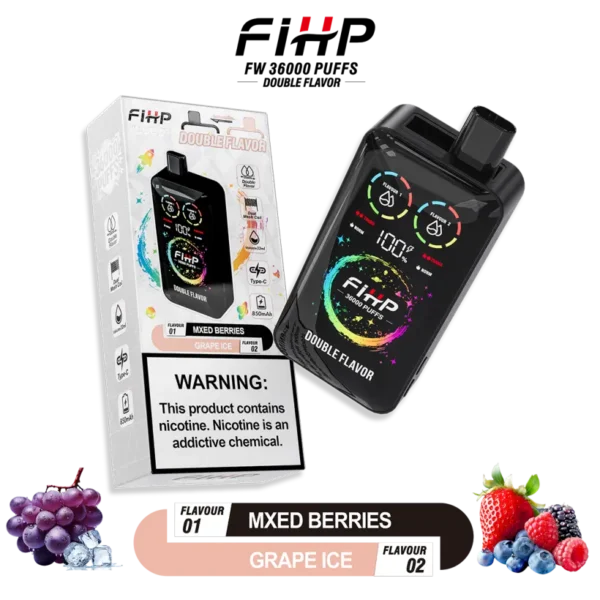 Puff 36k FIHP 36000 Puffs 2 in 1 Disposable Vape Pen Free Shipping China Warehouse