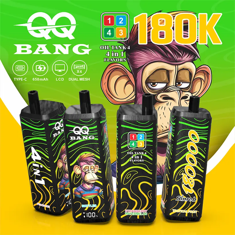 QQ Bang 180k Puffs 4 in 1 Disposable Vape 180000 Wholesale Free Shipping 1 QQ Bang 180k Puffs 4 in 1 Disposable Vape 180000 Wholesale Free Shipping