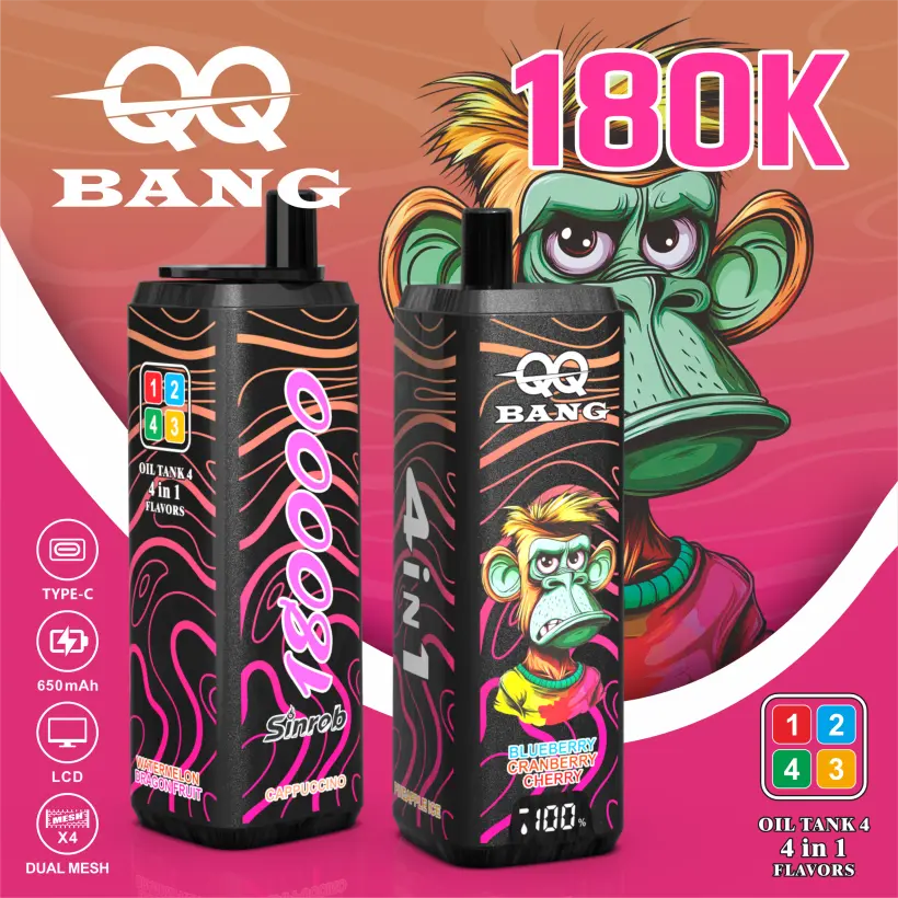 QQ Bang 180k Puffs 4 in 1 Disposable Vape 180000 Wholesale Free Shipping 6 QQ Bang 180k Puffs 4 in 1 Disposable Vape 180000 Wholesale Free Shipping