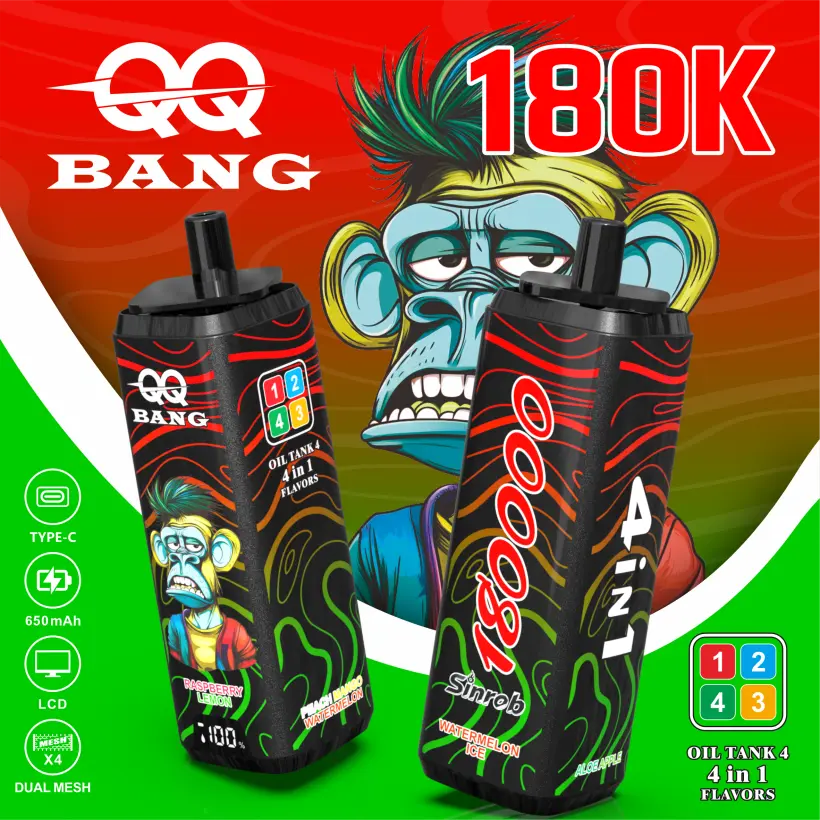 QQ Bang 180k Puffs 4 in 1 Disposable Vape 180000 Wholesale Free Shipping 2 QQ Bang 180k Puffs 4 in 1 Disposable Vape 180000 Wholesale Free Shipping