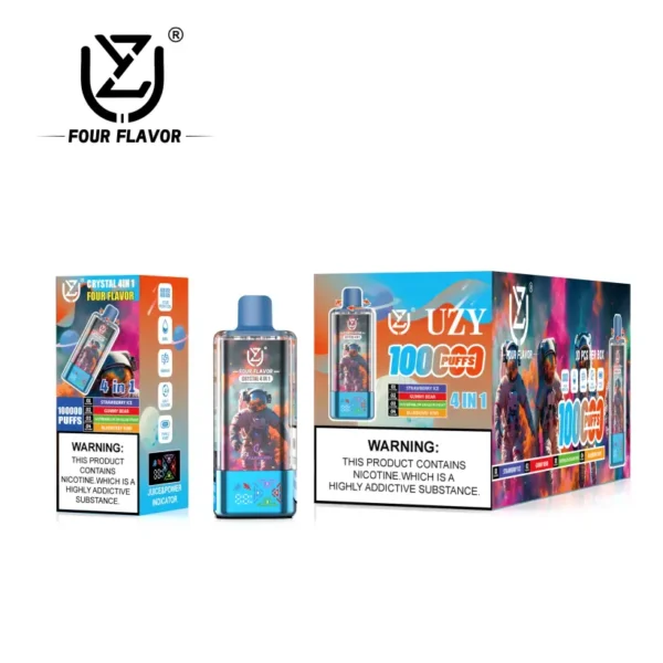 UZY 100K Puffs 4 in 1 Four Flavors Disposable Vape 100000 Fast Delivery EU Warehouse