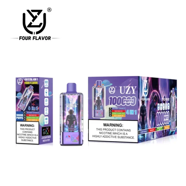 UZY 100K Puffs 4 in 1 Four Flavors Disposable Vape 100000 Fast Delivery EU Warehouse