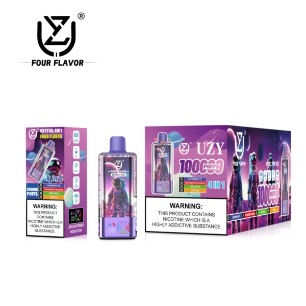 UZY 100K Puffs 4 in 1 Four Flavors Disposable Vape 100000 Fast Delivery EU Warehouse