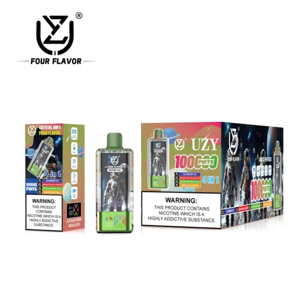 UZY 100K Puffs 4 in 1 Four Flavors Disposable Vape 100000 Fast Delivery EU Warehouse