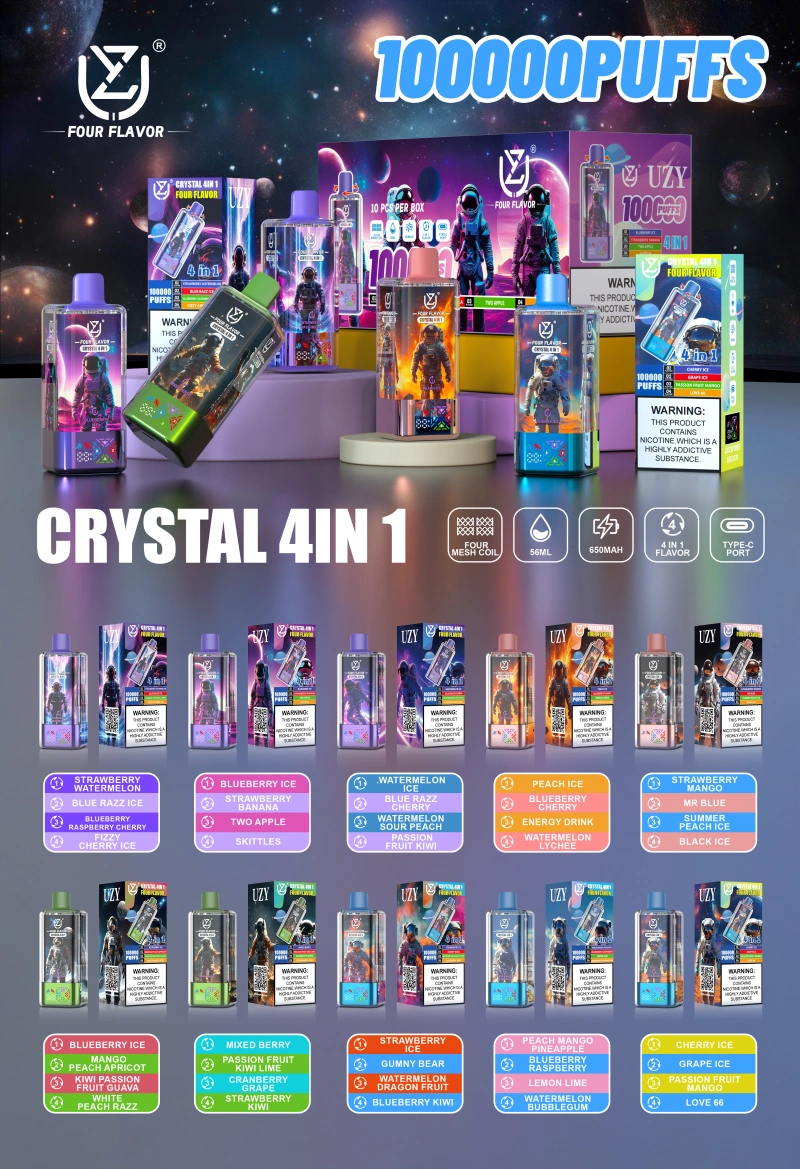 UZY 100K Puffs 4 in 1 Four Flavors Disposable Vape 100000 Fast Delivery EU Warehouse