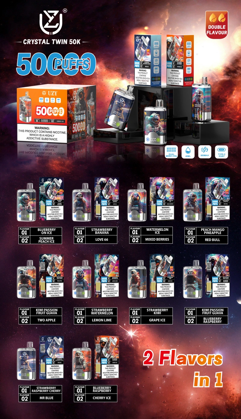 UZY 50K Puffs 2 in 1 Double Flavors Disposable Vape Shop 50000 EU Warehouse