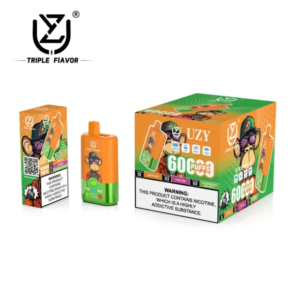 UZY 60K Puffs 3 in 1 Best Disposable Vape 60000 Free Shipping EU Warehouse