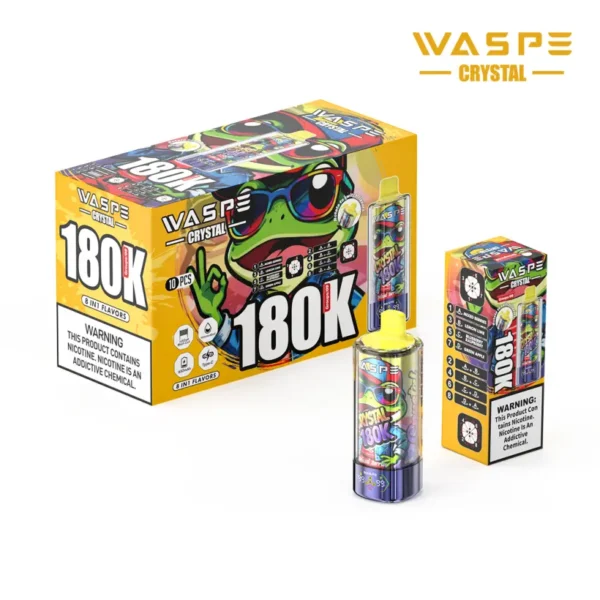 WASPE 180K Puffs 8 in 1 Crystal Disposable Vape 180000 Free Shipping EU Warehouse