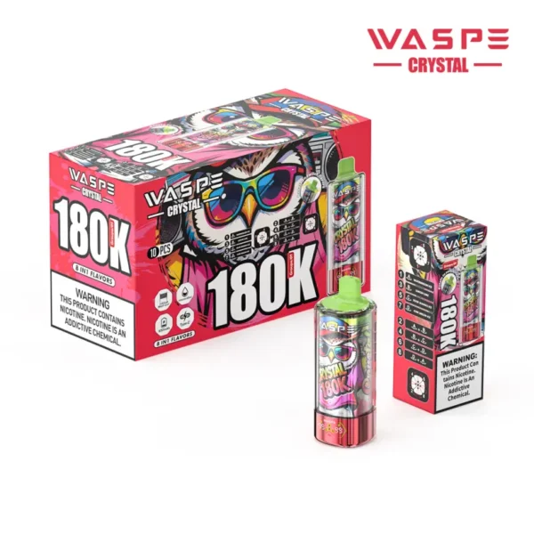 WASPE 180K Puffs 8 in 1 Crystal Disposable Vape 180000 Free Shipping EU Warehouse