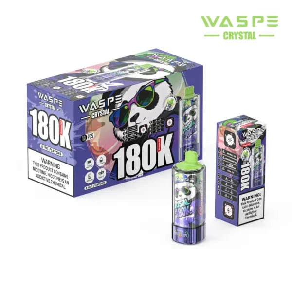 WASPE 180K Puffs 8 in 1 Crystal Disposable Vape 180000 Free Shipping EU Warehouse