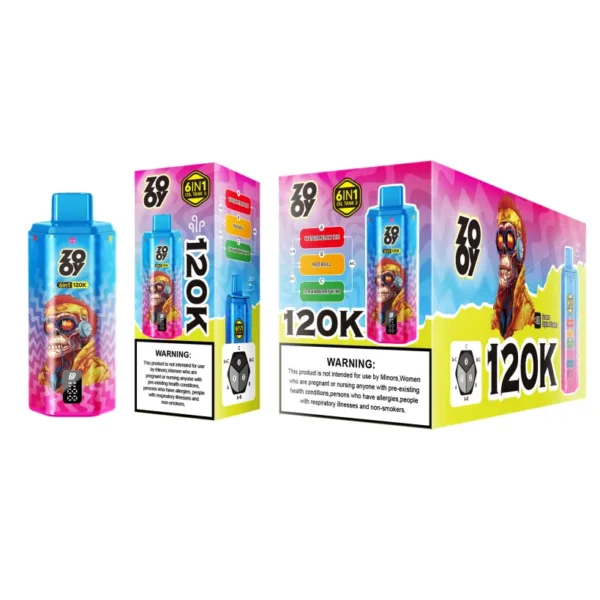 ZOOY 120K Puffs 6 in 1 Disposable Vape 120000 Free Shipping EU Warehouse