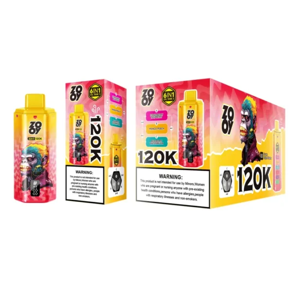 ZOOY 120K Puffs 6 in 1 Disposable Vape 120000 Free Shipping EU Warehouse