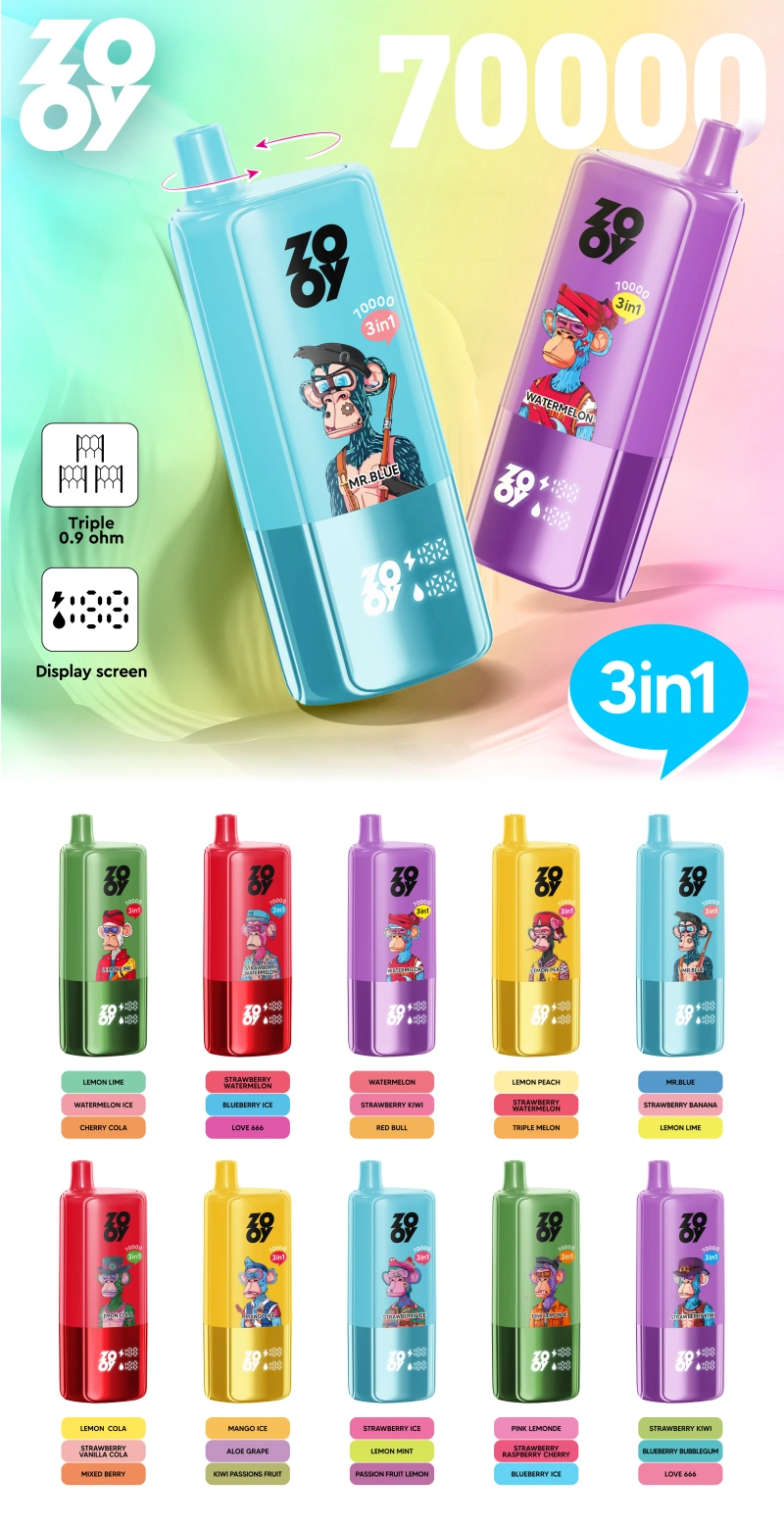 ZOOY 70K Puffs 70000 3 in 1 Triple Flavors Free Shipping EU Vape