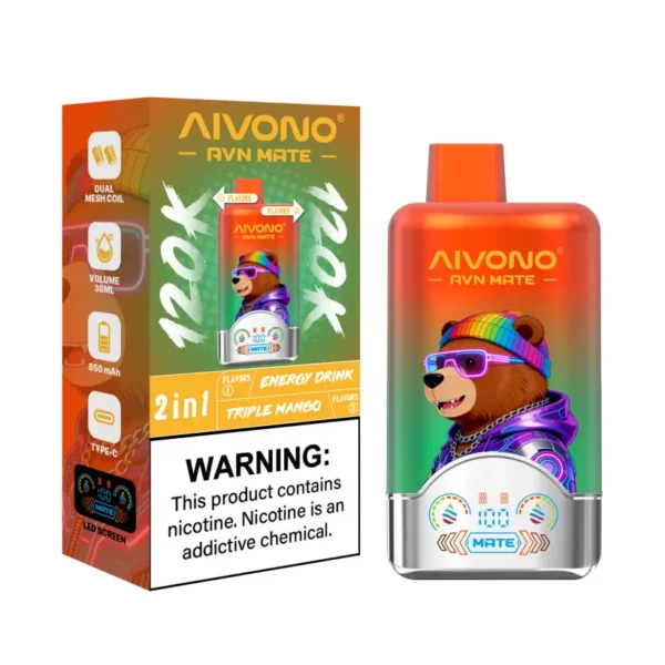 Aivono 120K Puffs 2 in 1 Flavors Avn Mate Disposable Vape Wholesale Free Shipping 14 Aivono 120K Puffs 2 in 1 Flavors Avn Mate Disposable Vape Wholesale Free Shipping
