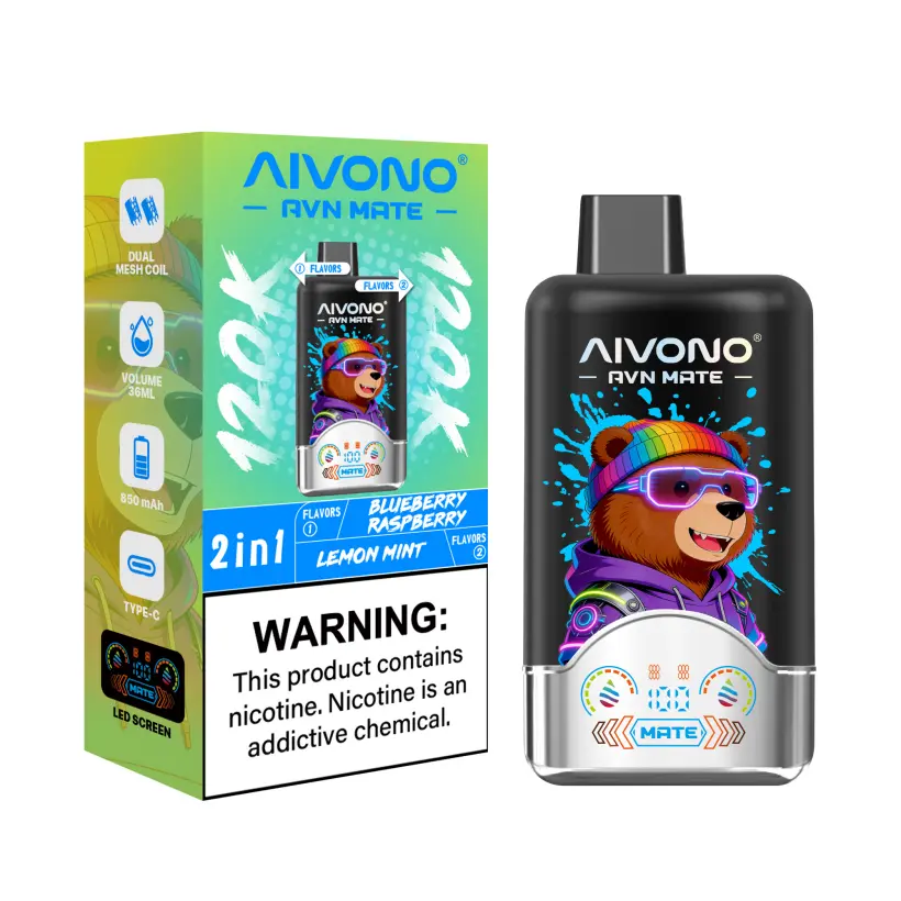 Aivono 120K Puffs 2 in 1 Flavors Avn Mate Disposable Vape Wholesale Free Shipping 5 Aivono 120K Puffs 2 in 1 Flavors Avn Mate Disposable Vape Wholesale Free Shipping