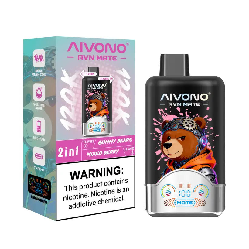Aivono 120K Puffs 2 in 1 Flavors Avn Mate Disposable Vape Wholesale Free Shipping 3 Aivono 120K Puffs 2 in 1 Flavors Avn Mate Disposable Vape Wholesale Free Shipping
