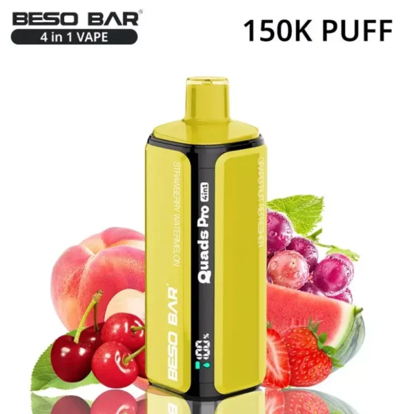BESO BAR Quads Pro 150K Puffs 4 in 1 Fruit Flavored Disposable Vape Free Shipping