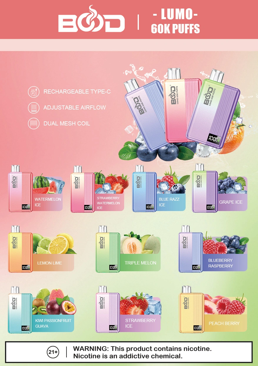 BOOD Lumo 60K Puffs 60000 Disposable Vape Wholesale Free Shipping 16 BOOD Lumo 60K Puffs 60000 Disposable Vape Wholesale Free Shipping