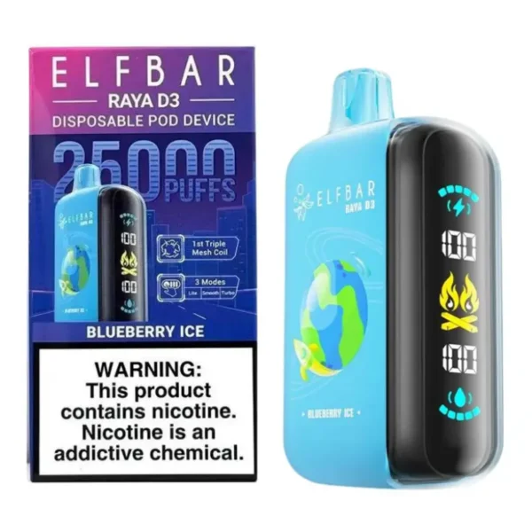 ELF BAR 25K Puffs 25000 RAYA D3 Disposable Vape EU Warehouse