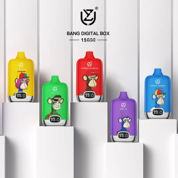 EU Warehouse UZY 15k Puffs 15000 Bang Digital Box Disposable Vape Free Shipping