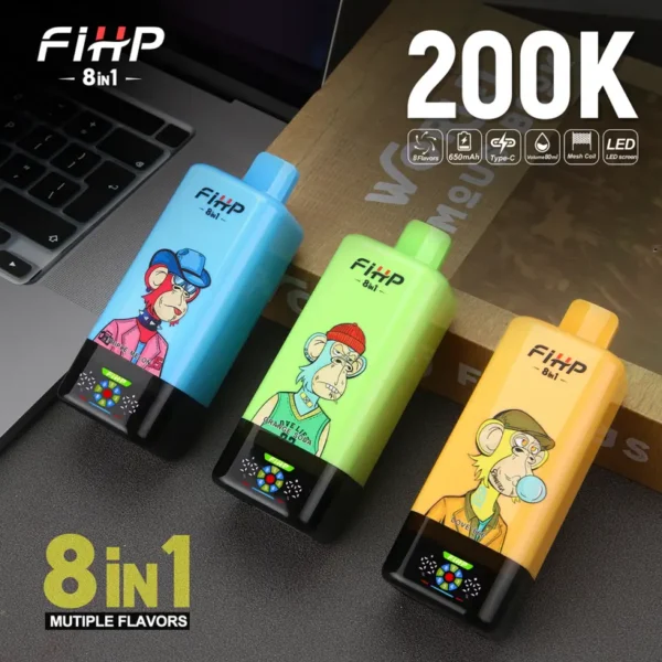 FIHP 200K Puffs 8 in 1 Disposable Vape 200000 Free Shipping EU Warehouse