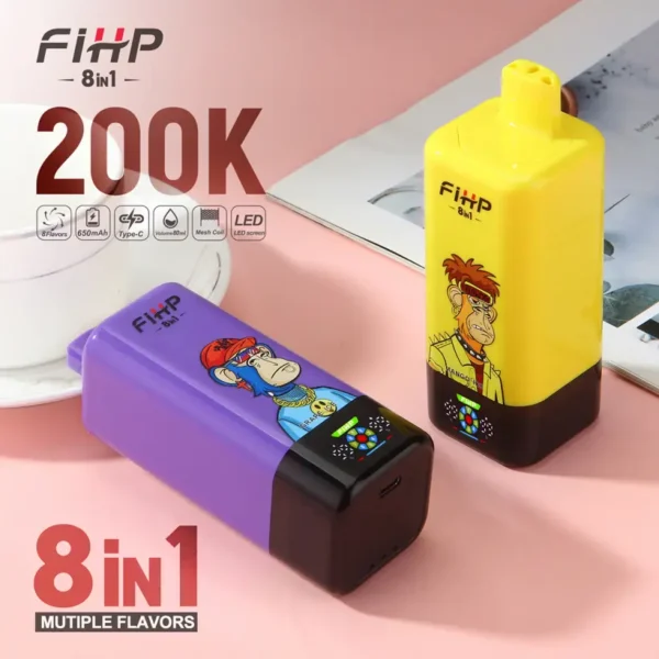 FIHP 200K Puffs 8 in 1 Disposable Vape 200000 Free Shipping EU Warehouse