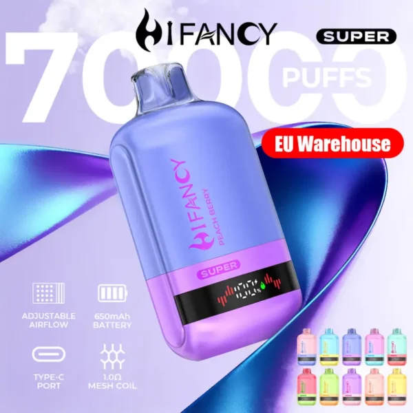 Hifancy 70k Puffs 70000 Super Disposable Vape Free Shipping EU Warehouse