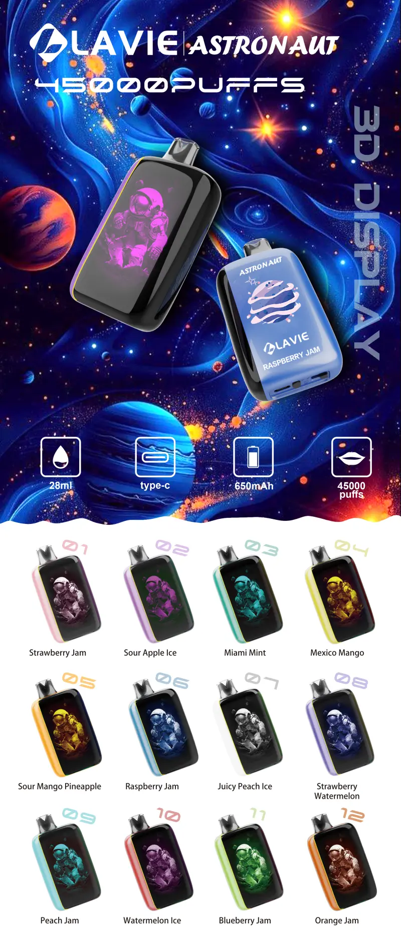 Lavie Astronaut 45k Puffs 45000 Best Disposable Vape Wholesale Free Shipping 16 Lavie Astronaut 45k Puffs 45000 Best Disposable Vape Wholesale Free Shipping
