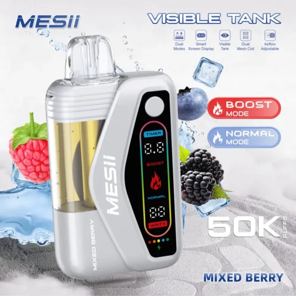 Mesii 50k Puffs Visble Tank Dual Mode Disposable Vape 50000 Free Shipping
