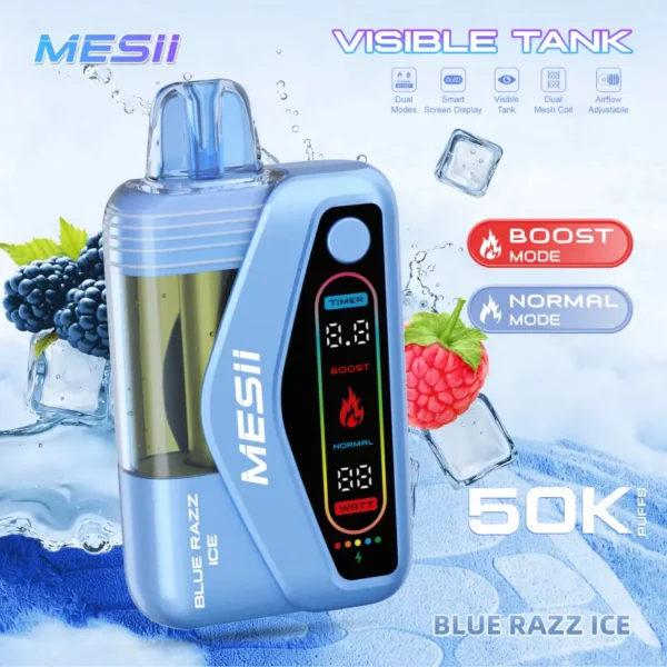 Mesii 50k Puffs Visble Tank Dual Mode Disposable Vape 50000 Free Shipping