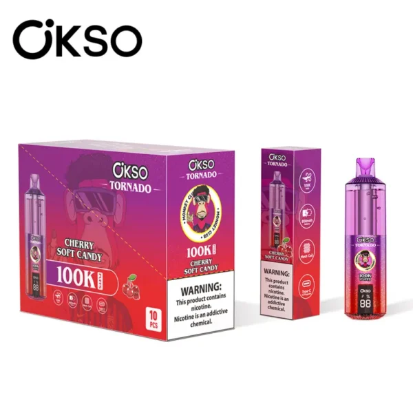 OKSO Tornado 100k Puffs 100000 Rechargeable Disposable Vape Pen Free Shipping