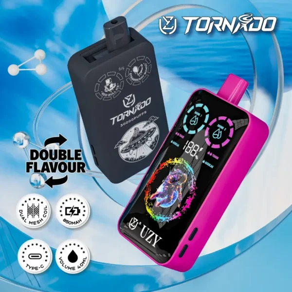 UZY 30K Puffs 30000 Tornado 2 in 1 Disposable Vape Whloesale Free Shipping