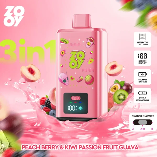 ZOOY 150K Puffs 150000 Triple Flavors 3 in 1 Disposable Vape Wholesale EU Warehouse