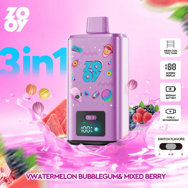 ZOOY 150K Puffs 150000 Triple Flavors 3 in 1 Disposable Vape Wholesale EU Warehouse