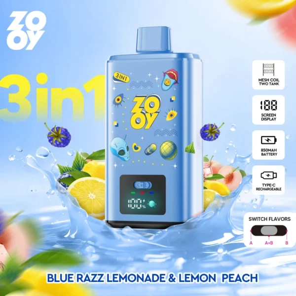 ZOOY 150K Puffs 150000 Triple Flavors 3 in 1 Disposable Vape Wholesale EU Warehouse
