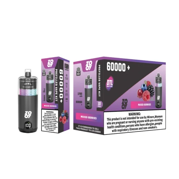 ZOOY Mega 60k Puffs 60000 DTL Shisha Disposable Vape Wholesale EU Warehouse