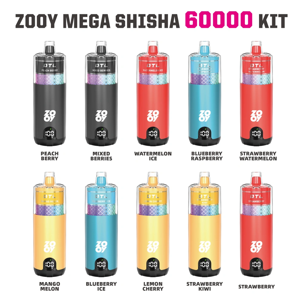 ZOOY Mega 60k Puffs 60000 DTL Shisha Disposable Vape Wholesale EU Warehouse