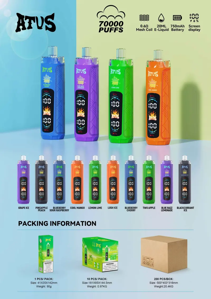 ATVS 70k Puffs 70000 Best Disposable Vape Pen Free Shipping 16 ATVS 70k Puffs 70000 Best Disposable Vape Pen Free Shipping
