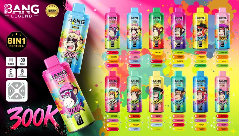 Bang Legend 300k Puffs 8 in 1 Best Disposable Vape Shop Free Shipping
