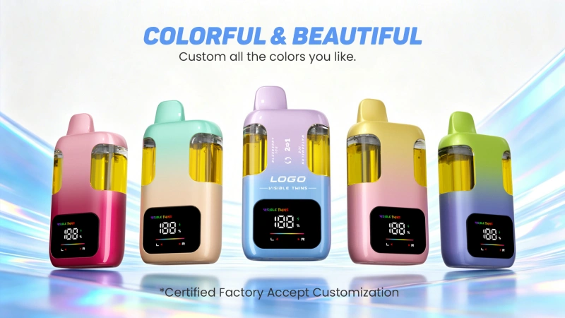 Mesii 100k Puffs Visible Twins Dual Flavors Crystal Disposable Vape Free Shipping