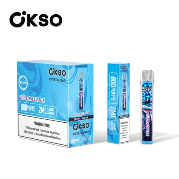 OKSO 800 Puffs Crystal Bar Cheap Disposable Vape Wholesale With 2ml E-Liquid