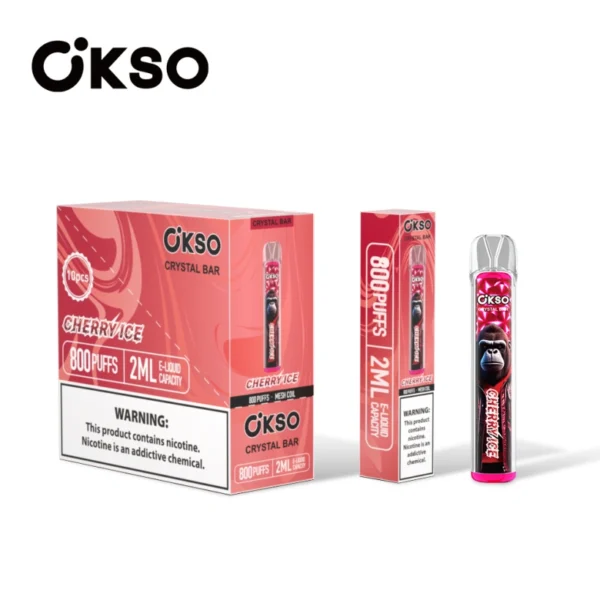 OKSO 800 Puffs Crystal Bar Cheap Disposable Vape Wholesale With 2ml E-Liquid
