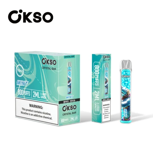 OKSO 800 Puffs Crystal Bar Cheap Disposable Vape Wholesale With 2ml E-Liquid